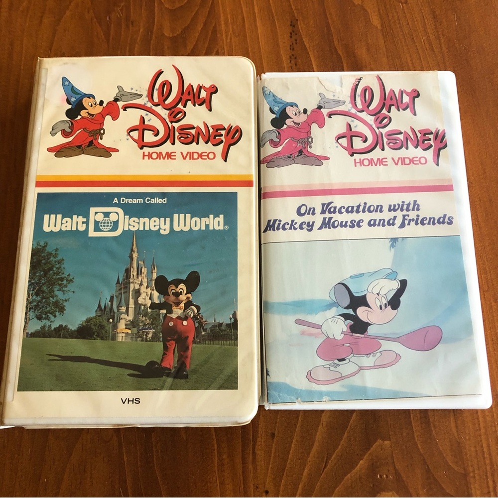 Two Rare Walt Disney VHS-Dream Called Walt Disney World & On Vacation w/ Mickey